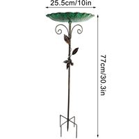 Baño para Pájaros para Exteriores, Baño para Pájaros Vintage Independiente de 42 Pulgadas para Exteriores, Comederos Dobles de Metal para Pájaros