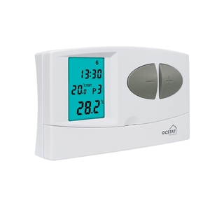 <span class=keywords><strong>Thermostat</strong></span> filaire programmable électronique LCD blanc à bouton-poussoir 230V <span class=keywords><strong>pour</strong></span> système CVC et chaudière - Product Image 2