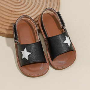 Sandales pour filles, modèle personnalisé, nouveau modèle, fleurs, étoiles, été, mignonnes, décontractées, confortables, pour enfants, taille 21-16 - Product Image 2