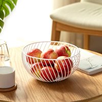 Panier à fruits en fil métallique, bol à fruits de comptoir de cuisine, support de légumes pour le pain, les collations, articles ménagers rangement pour la cuisine/