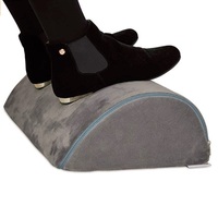 Repose-pieds ergonomique en mousse à mémoire de forme, en forme de goutte d'eau, confortable, sous le bureau, avec technique de tricot solide