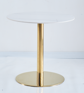 स्टेनलेस स्टील बेस के साथ आधुनिक पत्थर प्लेट भोजन तालिका 2-4 व्यक्ति तालिका - Product Image 4