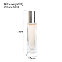 Vente en gros de parfum vide en verre de 30ml 50ml 100ml au design de luxe de haute qualité avec couvercle