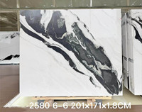 Dalle de marbre blanc Panda, marbre naturel de Chine à veines noires effet encre, pour murs de villa, comptoirs et escaliers