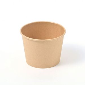 <b>Disposable</b> Eco-Friendly Kraft Paper Food <b>Bowl</b> Biodegradable Camping Soup Porridge Container Transparent Lid OEM Service - Product Image 3