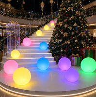 Lampe de table à LED changeante de couleur RGB, boule lumineuse décorative pour Noël, les fêtes, le jardin, la terrasse et la décoration d'événements en plein air