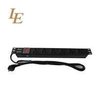 PDU 19 pouces 4-8 voies avec interrupteurs, installation horizontale/verticale, pour rack, prises électriques, construction métallique, composants en cuivre