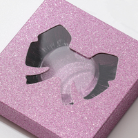 Boîte en papier rigide personnalisée avec laminage holographique mat, écologique et recyclable, pour paquets de cils de boutique, e-commerce transfrontalier