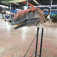 Animatronic hayvanlar gerçekçi Animatronic Lifesize Carnotaurus dinozor kafası