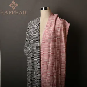 HAPPEAK Fashionable Polyester Spandex Knitted Fabric Wholesale Polyester Digital Print Rib Knit Fabric