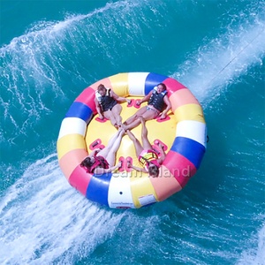 Nước màu hồng bóng thuyền Inflatable Bungee Trampoline nước flating nhảy trò chơi cho trẻ em người lớn chơi - Product Image 5
