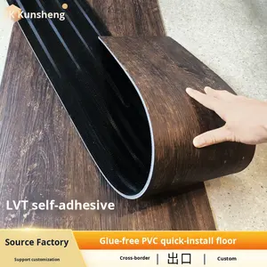 Revêtement de sol auto-adhésif LVT personnalisé, 5 mm, sans colle, <span class=keywords><strong>imitation</strong></span> <span class=keywords><strong>bois</strong></span>, <span class=keywords><strong>PVC</strong></span>, pose directe. - Product Image 5