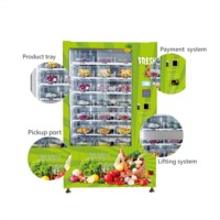 Máquina Expendedora de Alimentos Frescos XY con Pago por Monedas y Código QR, 24 Horas, Automática, de Acero Inoxidable, con Refrigeración por Compresor