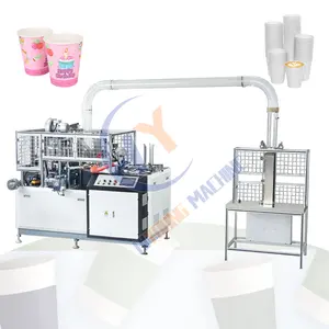 Fully Automatic Dubai Cup Form Production Line Price Coffee Cartoon Disposal Paper Cup Make Machine