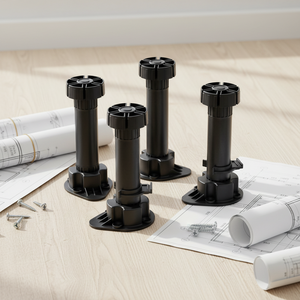 Patas de Mesa Ajustables en Altura GQK, Patas de Plástico Ajustables para Muebles de Cocina, Patas de Sofá para Armarios - Product Image 2