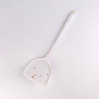 Vente en gros de spatules chinoises en silicone écologiques, résistantes à la chaleur, antiadhésives, extra longues, à motifs floraux, lavables au lave-vaisselle