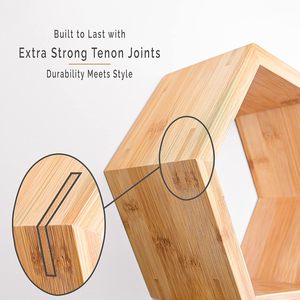 Elegante Estante de Almacenamiento de <span class=keywords><strong>Madera</strong></span> para Montar en la Pared, para Baño, Cocina, Sala de Estar, Decoración de Pared y Organización del Espacio - Product Image 3