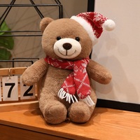 Ours en peluche personnalisé mignon et habillé, jouet en peluche de Noël, cadeau promotionnel de vacances, cadeau d'anniversaire pour enfants