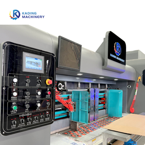 Máquina ranuradora y troqueladora de impresora de 4 colores de alimentación automática con apilador para fabricación de <span class=keywords><strong>cartón</strong></span> corrugado - Product Image 6