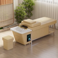Lit de Spa Moderne avec Réservoirs d'Eau Portables, Sans Plomberie Requise, Lit de Massage à Cycle d'Eau et Vapeur pour Tête, Idéal pour Salon de Beauté, Lit de Shampoing Pratique