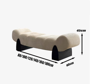 Banco <span class=keywords><strong>de</strong></span> <span class=keywords><strong>Madera</strong></span> Maciza Minimalista <span class=keywords><strong>de</strong></span> Mediados <span class=keywords><strong>de</strong></span> Siglo, Creativo, con Tapicería <span class=keywords><strong>de</strong></span> Tela, <span class=keywords><strong>para</strong></span> Sala <span class=keywords><strong>de</strong></span> Estar, Guardarropa, Cambio <span class=keywords><strong>de</strong></span> Zapatos, Moderno, <span class=keywords><strong>para</strong></span> <span class=keywords><strong>Pie</strong></span> <span class=keywords><strong>de</strong></span> <span class=keywords><strong>Cama</strong></span> en Dormitorio - Product Image 6