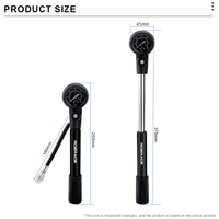 Pompe d'amortisseur de vélo RIDERACE 300PSI avec jauge gonfleur de pneu Schrader Presta HP/HV fourche de vélo et amortisseur de Suspension arrière