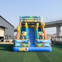 Grand château gonflable pour enfants, aire de jeux intérieure et extérieure, structure en PVC durable, certifié CE, sûr et actif
