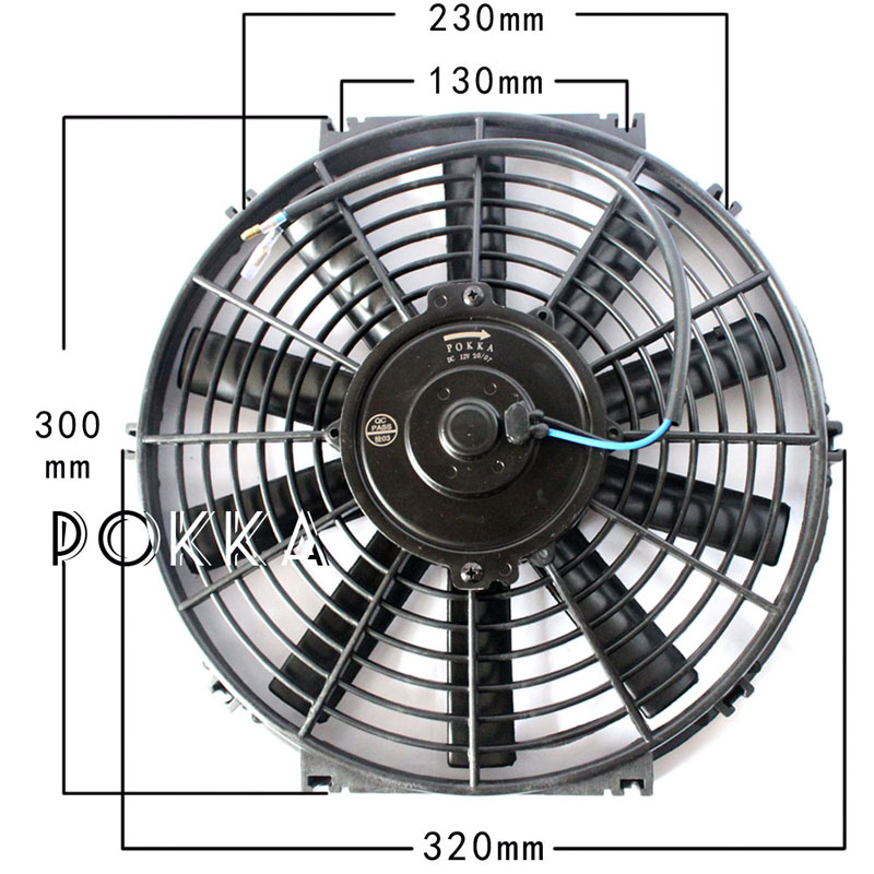 POKKA Wholesale Car Air Condenser Fan Electric Cooling Radiator Fan 8" 9" 10" 12" 14" Inch