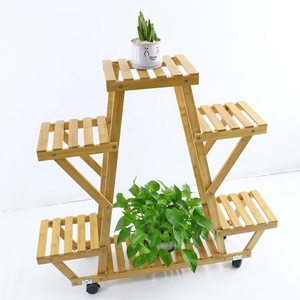 Soporte de madera de bambú para plantas, estante de maceta de bambú Natural para interior y <span class=keywords><strong>exterior</strong></span>, para jardín, venta al por mayor - Product Image 1