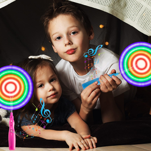 Varita de Molino de Viento LED Multicolor Luminosa para Niños, Regalo Novedoso para Fiestas, Regalos Festivos, Varita Giratoria de Arcoíris Brillante de Mano con Luces Intermitentes - Product Image 3