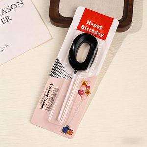เทียนพาราฟินสีดำจากโรงงานสำหรับตกแต่งเค้กคริสต์มาสและวันเกิด - Product Image 2