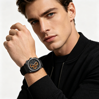 Modische Luxuriöse Lässige Original Multifunktionale Edelstahl Automatische Mechanische Herrenuhr