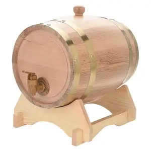 Wholesale barrel 12mm-1.5L/3L/5L/10L Vintage Wooden oak Wooden Beer Barrel Red Wine Barrel for Beer Brandy Whiskey Rum Port