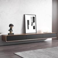 Meuble TV en bois massif du sol au plafond, style crème bois naturel, moderne et minimaliste, meuble TV de salon, table basse