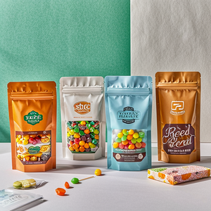 Custom Logo Gravure Printed Recyclable Stand up Pouch with Zipper Top for Nuts and Snacks Food Packaging - Product Image 2