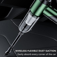 Souffleur d'air portable mini de grande capacité 6000 mAh, aspirateur de voiture sans fil pliable 16000 Pa pour le nettoyage automobile