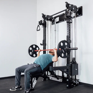 Trainer Funzionale a Parete con Montaggio Laterale, Sistema di Pulegge Regolabile Salvaspazio per Allenamenti Completi a <span class=keywords><strong>Casa</strong></span> - Product Image 4