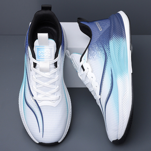 <span class=keywords><strong>Scarpe</strong></span> <span class=keywords><strong>da</strong></span> Corsa Personalizzate per Uomo, Nero e <span class=keywords><strong>Blu</strong></span> Sfumato, Traspiranti, Morbide, Ammortizzanti, Antiscivolo, Sneakers Sportive Casual - Product Image 4