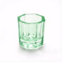 Bol en verre pour poudre acrylique liquide, bol en verre cristallin pour liquide acrylique pour ongles