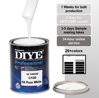 DIYE C100 1K Résine Acrylique Non Toxique Blanc Pur Apprêt Automobile - Peinture de Réparation pour Rayures de Voiture Haute Brillance Bonne Adhérence