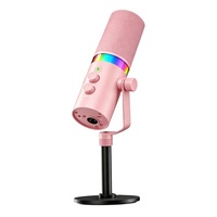 Microphone de jeu USB RGB, microphone à condensateur en métal, enregistrement sur bureau pour podcast, streaming, studio, vidéos