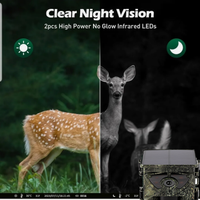 Caméra de chasse solaire 8K 60MP avec connexion Wi-Fi, contrôle par application, étanche et sans fil pour la faune