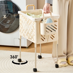 Cesto para Ropa Sucia sin Necesidad de Doblar, Cesto para Ropa y Juguetes, Plástico PP Multifuncional, Cestas de Almacenamiento con Ruedas y Asas - Product Image 3