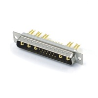 Connecteur D-SUB mâle 17W5 à signal mixte, type à souder, coque en nickel SPCC, résistant aux hautes tensions, usage intensif