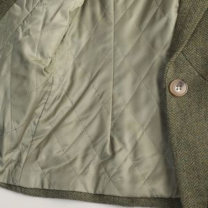 Women's Wool Blazer Green Quilted Suit Slim Fit Thickened Autumn Winter Jacket - Product Image 2