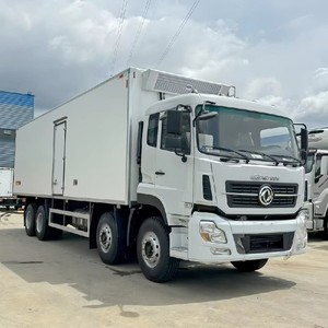 รถบรรทุกตู้เย็นตงเฟิง 8x4 พวงมาลัยซ้าย/ขวา รถตู้แช่แข็ง รถบรรทุกขนส่งสินค้า ขาย - Product Image 1