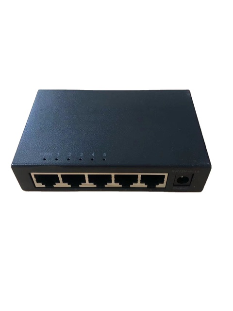 Cheap and Easy Smart Unmanaged 5-Port RJ45 Ethernet Switch with QoS 10/100/1000Mbps 1.8G Switch Capacity