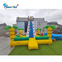 Mur d'escalade gonflable Challenge Forêt Montagne, thème animalier, qualité commerciale, pour événements et divertissement des enfants