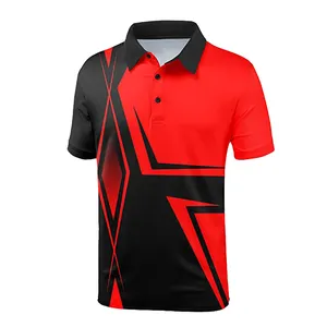 Polos pour hommes Performance à manches courtes Golf Shi à séchage rapide et 100% polyester avec votre propre marque pour les sports pour hommes