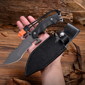 Cuchillo Bowie Trident de Punta Recta para Camping y Actividades al Aire Libre, Acero Inoxidable, Mango de Plástico, 5mm de Grosor, 20cm de Corte, OEM - Product Image 2